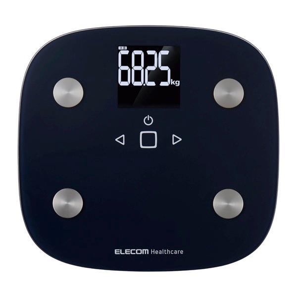 エレコム ELECOM Healthcare 体組成計 大きい文字表示 FS010Lシリーズ ネイビ...