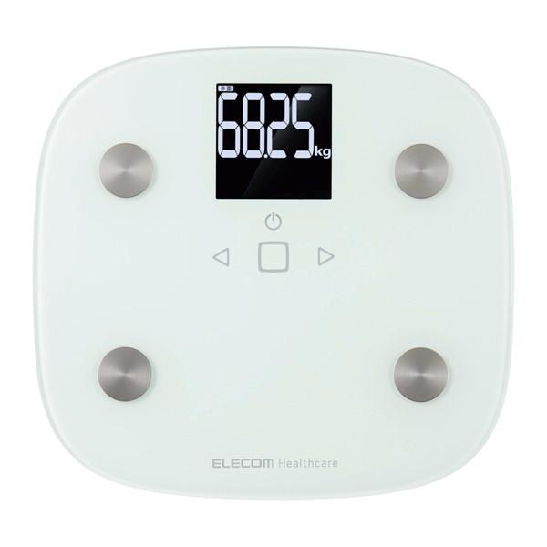 エレコム ELECOM Healthcare 体組成計 大きい文字表示 FS010Lシリーズ ホワイ...