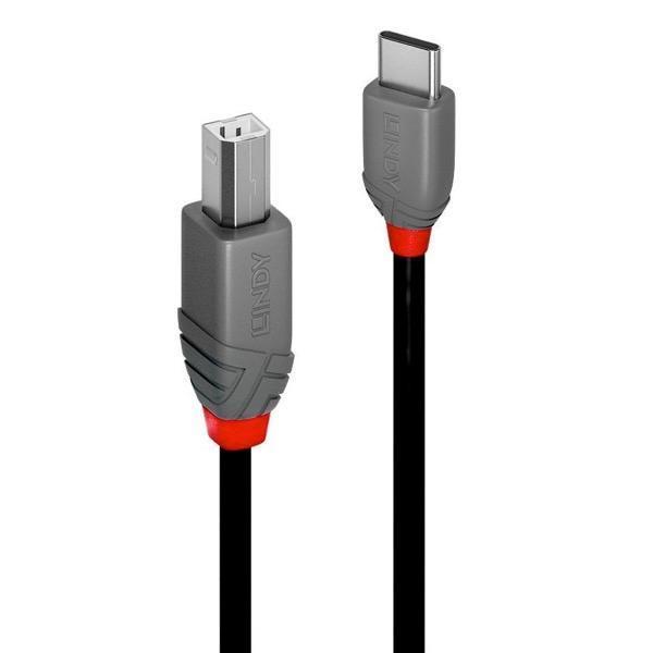 LINDY リンディ ANTHRA LINE USB2.0 Type-C to Type-Bケーブル...