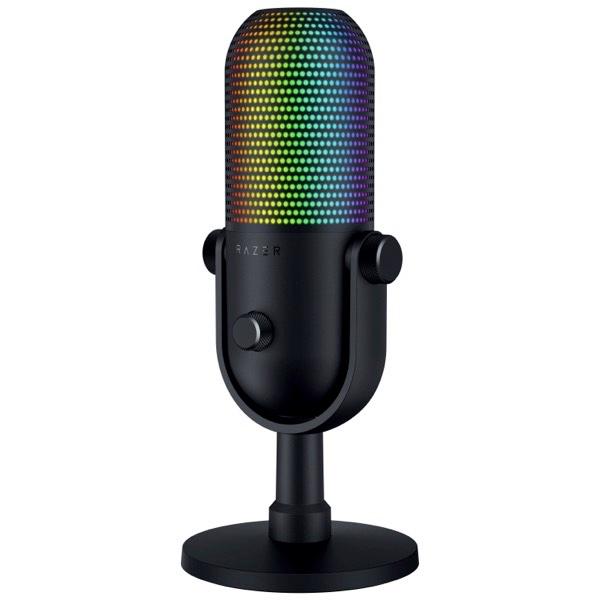 Razer レーザー Seiren V3 Chroma 32-Bit DSP タップトゥミュート機能...