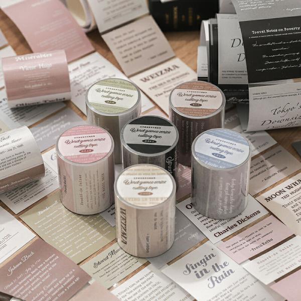 コラージュ 素材 ロールシール 英字 手紙 ラベル おしゃれ ジャンクジャーナル アンティーク ヴィ...