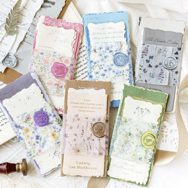 コラージュ 素材 デザイン ペーパー 英字 手紙 メモ ラベル ジャンクジャーナル アンティーク ヴ...