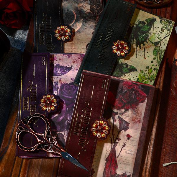 コラージュ 素材 デザイン ペーパー 薔薇 ローズ ダーク ジャンクジャーナル アンティーク ヴィン...