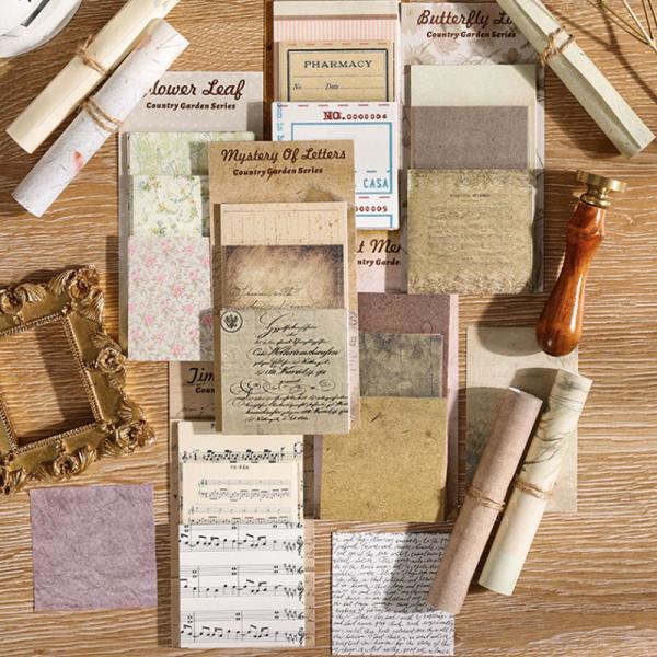 コラージュ 素材 デザイン ペーパー 英字 楽譜 手紙 ジャンクジャーナル アンティーク ヴィンテー...