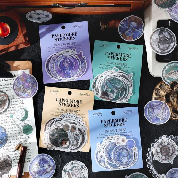 コラージュ 素材 シール 宇宙 星 天文学 ジャンクジャーナル アンティーク ヴィンテージ レトロ ...