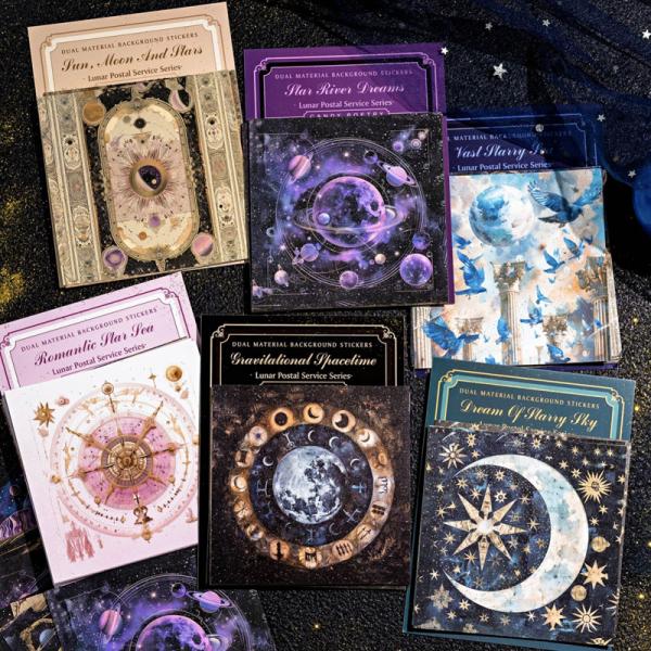 コラージュ 素材 シール 宇宙 星 惑星 月 銀河 ジャンクジャーナル アンティーク ヴィンテージ ...