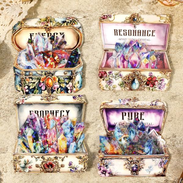 コラージュ 素材 シール 宝石 水晶 結晶 クリスタル 鉱石 鉱物 貴石 ジャンクジャーナル 海外 ...