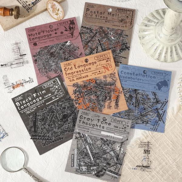 ST760 英字 おしゃれ 装飾 アクセント 飾り 英語 アルファベット コラージュ素材 コラージュ...