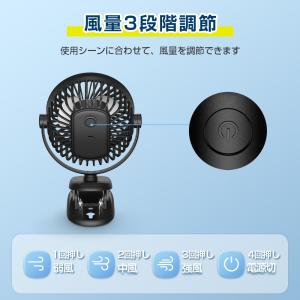 【暑さ対策限定クーポン】クリップ扇風機 卓上扇...の詳細画像4