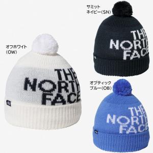 ★期間限定割引　ザ・ノース・フェイス THE NORTH FACE　キッズ　ポンポンビッグロゴビーニー　NNJ42002　23AW　23秋冬　★3600｜ec-selector