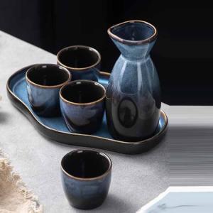 セラミックトレー付き 酒器セット 熱燗 徳利 ...の詳細画像4