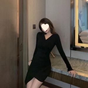 ミニワンピース ワンピース 長袖 ミニ丈 ワン...の詳細画像4