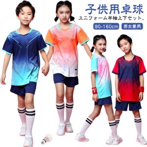 卓球 ユニフォーム 上下セット 半袖 シャツ ト...の商品画像