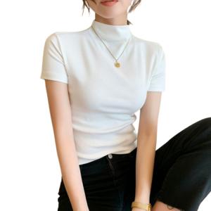 2枚セット ハイネック Tシャツ カットソー ...の詳細画像2