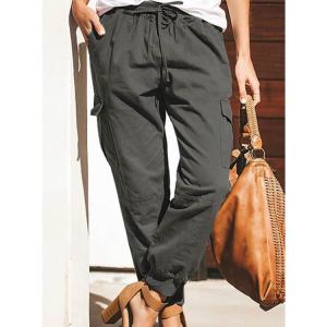 ロングパンツ レディース カーゴパンツ ロング...の詳細画像3