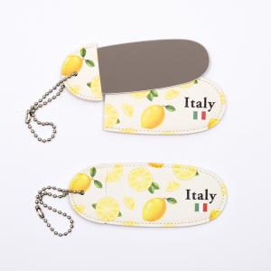イタリアリップミラー 3個セット レモン柄 レ...の詳細画像1