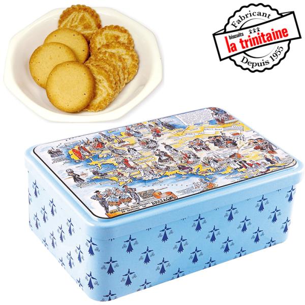 La-trinitaine ラ・トリニテーヌ ブルターニュマップ 350g ビスケット缶 厚焼きパレ...