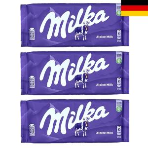 Milka ミルカ アルペンミルク 100g×3個セット ミルクチョコレート 板チョコ ドイツ土産 輸入菓子 夏季クール｜ec-tokoplus