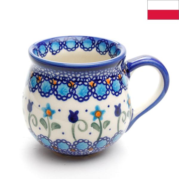 VENA ヴェナ ポーリッシュマグ ブルー 陶器マグカップ 青色 ポーランド陶器 ポーリッシュポタリ...