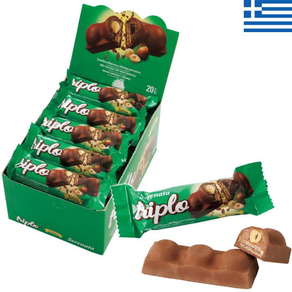 セレナタ トリプロ 50g×20個入 ヘーゼルナッツ＆ウエハース入りチョコレートバー 個包装 ナッツ...