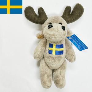 Sweden エルクぬいぐるみマグネット 12.5cm 磁石 鹿 ヘラジカ ムース スウェーデン 北...