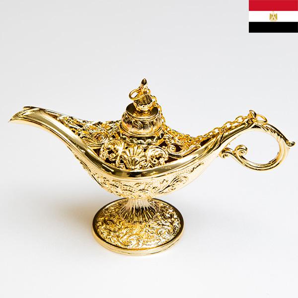 ミニアラジンランプ 置物 フィギュア アラジンの魔法のランプ 真鍮 Egypt エジプト土産 エジプ...