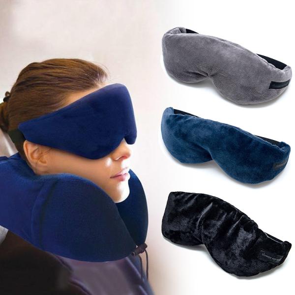 スリーピーアイマスク 睡眠用アイマスク 低反発ウレタン 立体 光漏れ防止 安眠 仮眠 フライト 長さ...