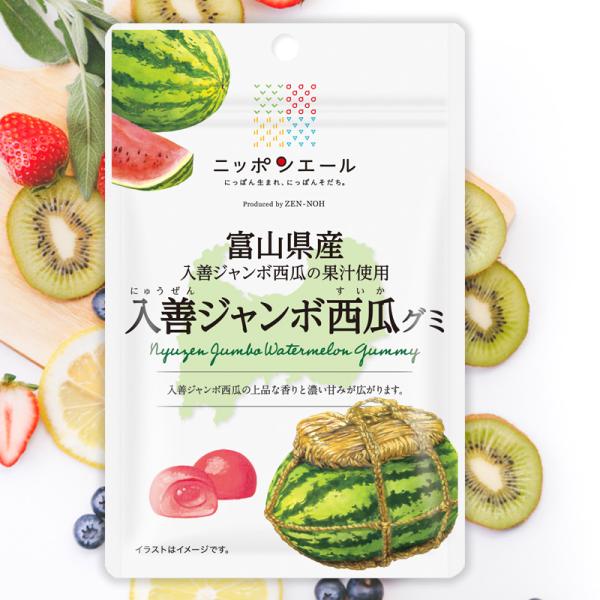 全農 ニッポンエール 富山県産入善ジャンボ西瓜グミ すいか スイカ ご当地グミ お菓子 フルーツグミ...