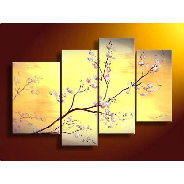 アートパネル　『桜の花』　30x40cm他、計4枚組セット　手描き　インテリア