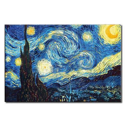 アートパネル　ゴッホ『星月夜IV』　70x100cm x 1枚　模写（複製画）　手描き　インテリア