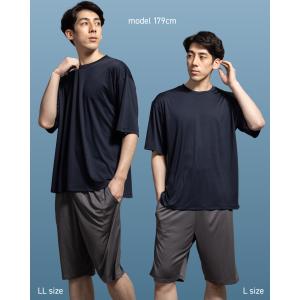 パジャマ メンズ 半袖 ひんやり 接触冷感 吸...の詳細画像5