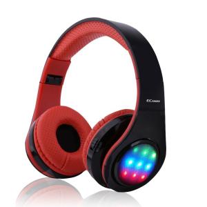 Bluetooth ヘッドホン ブルートゥース ヘッドホン LED ステレオ音楽 折りたたみ式オーバーイヤー ワイヤレス マイク付 ハンズフリー通話 Ecandy