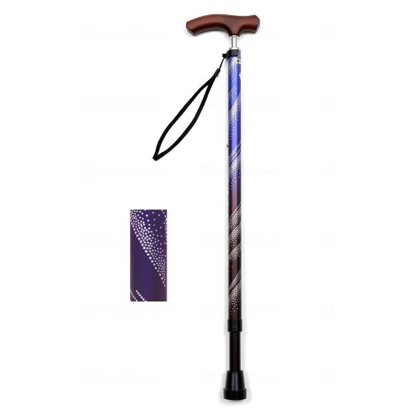 ギフトボックス仕様 ウェルファン 夢ライフステッキ スリムネック伸縮ベーシックタイプ(柄) スラッシ...