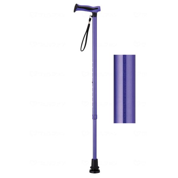 ウェルファン まごころステッキ あんしん杖先シングル/パープル