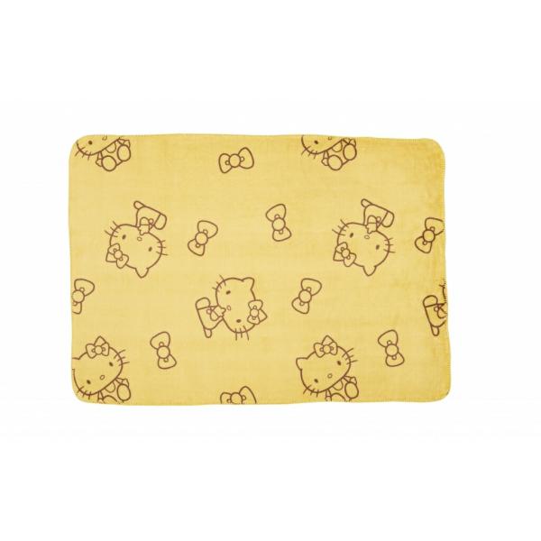 ウェルファン ひざ掛け(ハローキティ) イエロー 10757  小 70cm×100cm