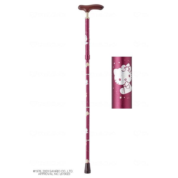 ウェルファン 夢ライフステッキ スリムネック ハローキティ キティちゃん かわいい サンリオ おしゃ...