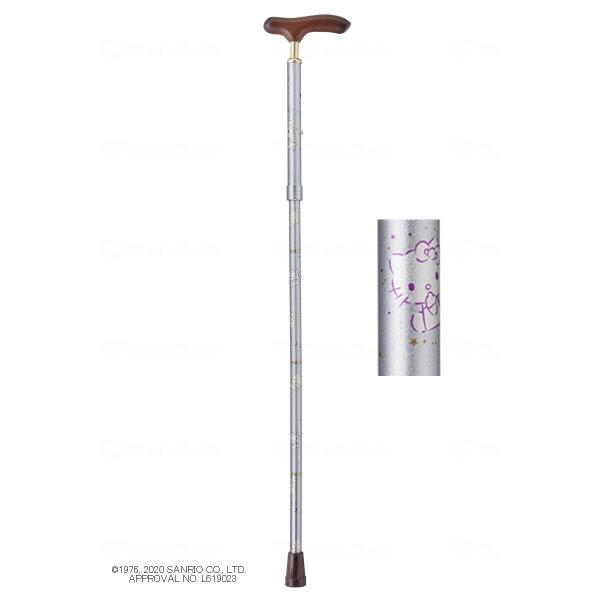 ウェルファン 夢ライフステッキ スリムネック ハローキティ キティちゃん かわいい サンリオ おしゃ...