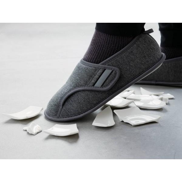 徳武産業 あゆみが作った防災ルームシューズ 4606 グレー