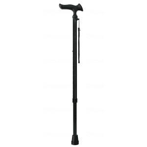 フジホーム かるがも オム 伸縮ステッキ S・M兼用 杖 千鳥格子・ストライプ・ブラック格子・木目ミ...