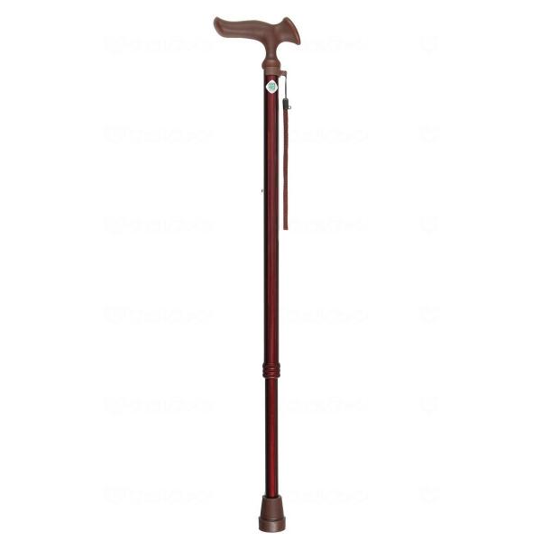 フジホーム かるがも オム 伸縮ステッキ S・M兼用 杖 千鳥格子・ストライプ・ブラック格子・木目ミ...