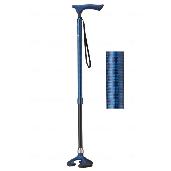 非課税商品 ケイ・ホスピア 楽スマ スリーベース ステッキ 杖 介護用品 軽量 軽い 三点式 多点杖...