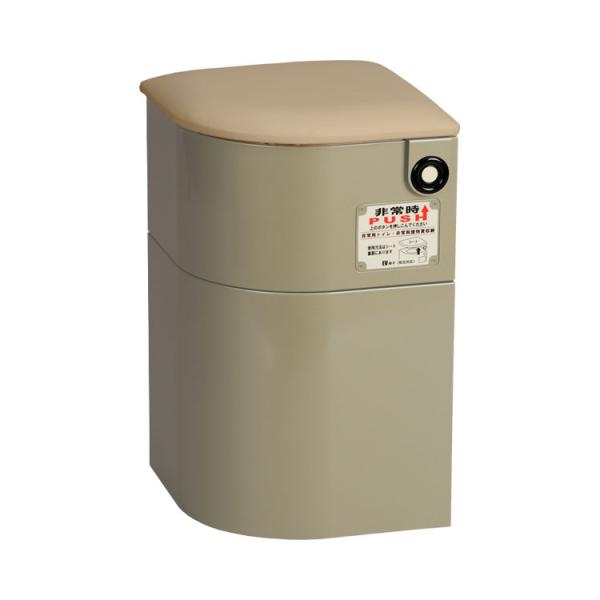 シコク EV椅子（防災対応）・トイレ用品付　レザー座面 / 690-011-1　ライトゴールド　メー...