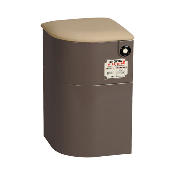 シコク EV椅子（防災対応）・トイレ用品付　レザー座面 / 690-011-2　ブラウン　メーカー直...