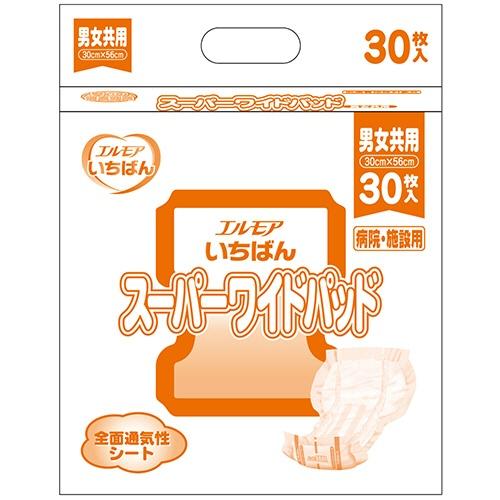 ケース販売deおしりふきプレゼント カミ商事 エルモア いちばんスーパーワイドパッド / 45534...
