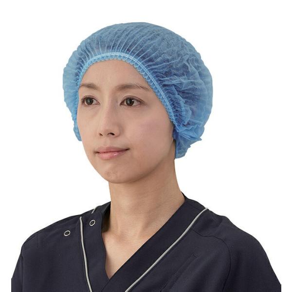 20個セット ケース販売 竹虎 サージキャップ ジャバラタイプ 076184 ブルー 100枚入