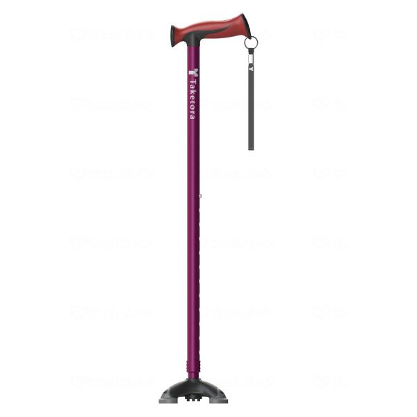 竹虎 バンブーステッキワイド多点杖 / 104881 ワインレッド