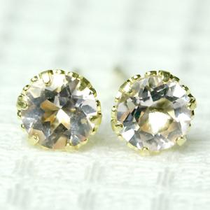 ピアス レディース モルガナイト プラチナ pt900 18金 18k K18 K14 ゴールド ピ...