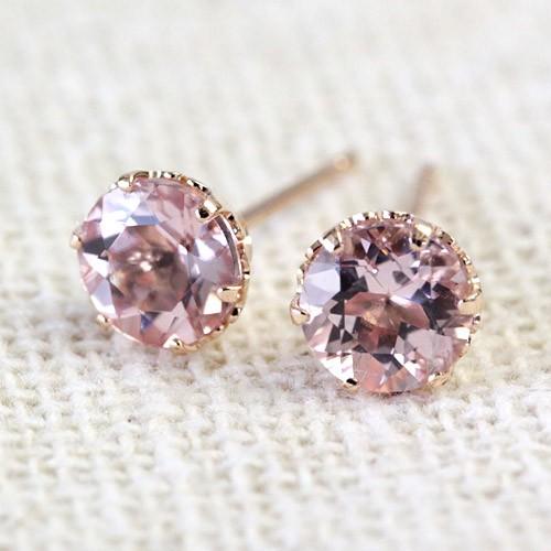 ピアス レディース モルガナイト プラチナ pt900 18金 18k K18 K14 ゴールド ピ...