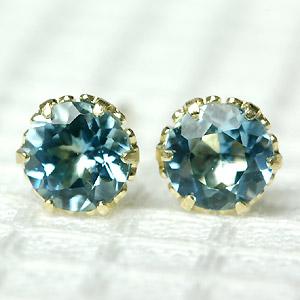 ピアス レディース アクアマリン プラチナ pt900 18金 18k K18 14k ゴールド サ...