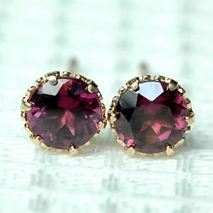 ロンドン ブルートパーズ ピアス K18YG 18金 18k 4mm イエロー